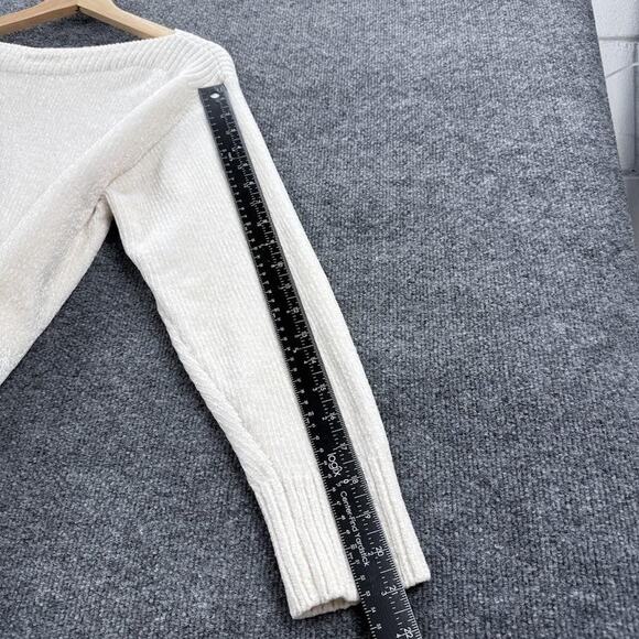 Tommy Bahama Sweater Womens Small Ivory Pullover Soft Solid Knit Polyester Cozy - Picture 8 of 12